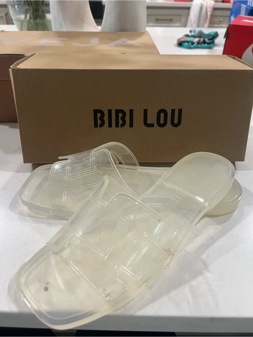 Bibi Lou Clear Jelly Slide Sandals